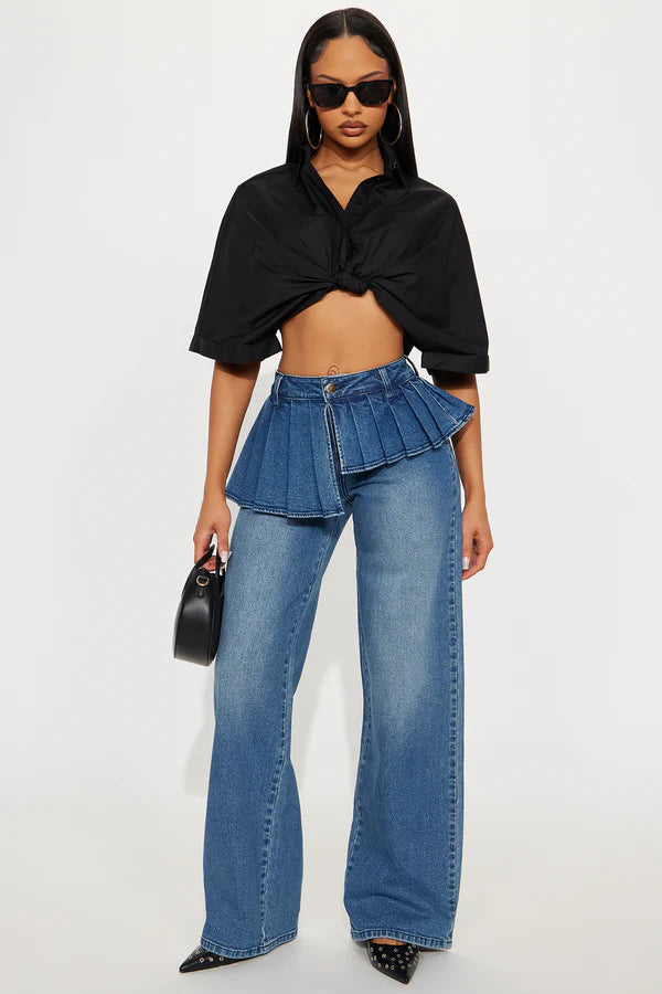 Jeans Just A Girl Low Rise Skirted