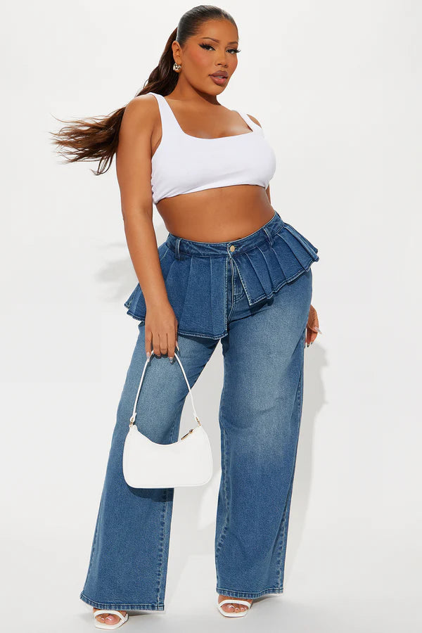 Jeans Just A Girl Low Rise Skirted